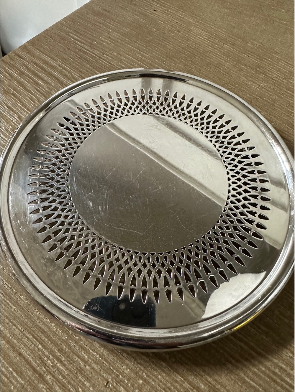 Silver-Plated Decorative Trivet / Serving Plate – Pierced Design